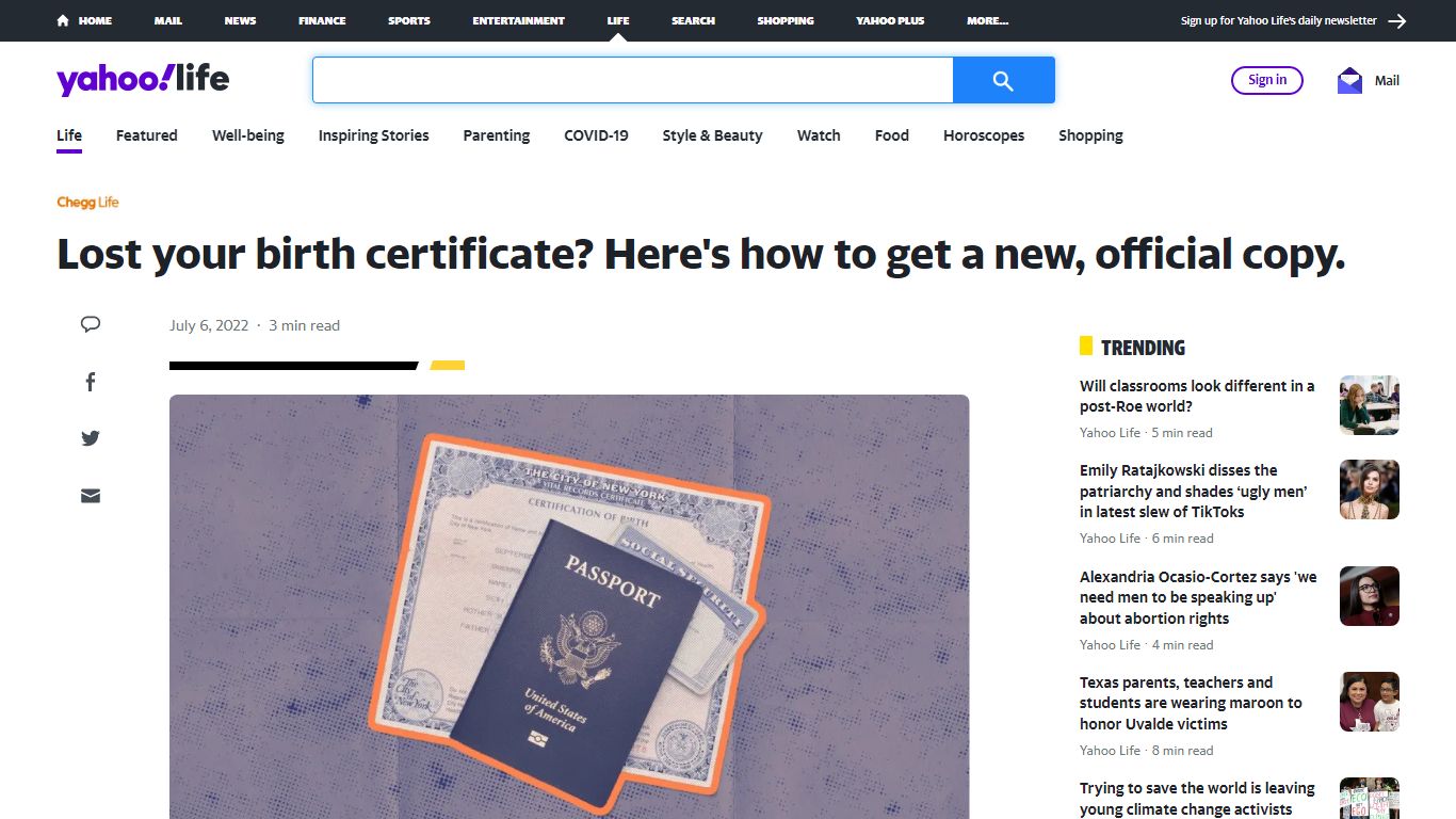 Lost your birth certificate? Here's how to get a new, official copy.